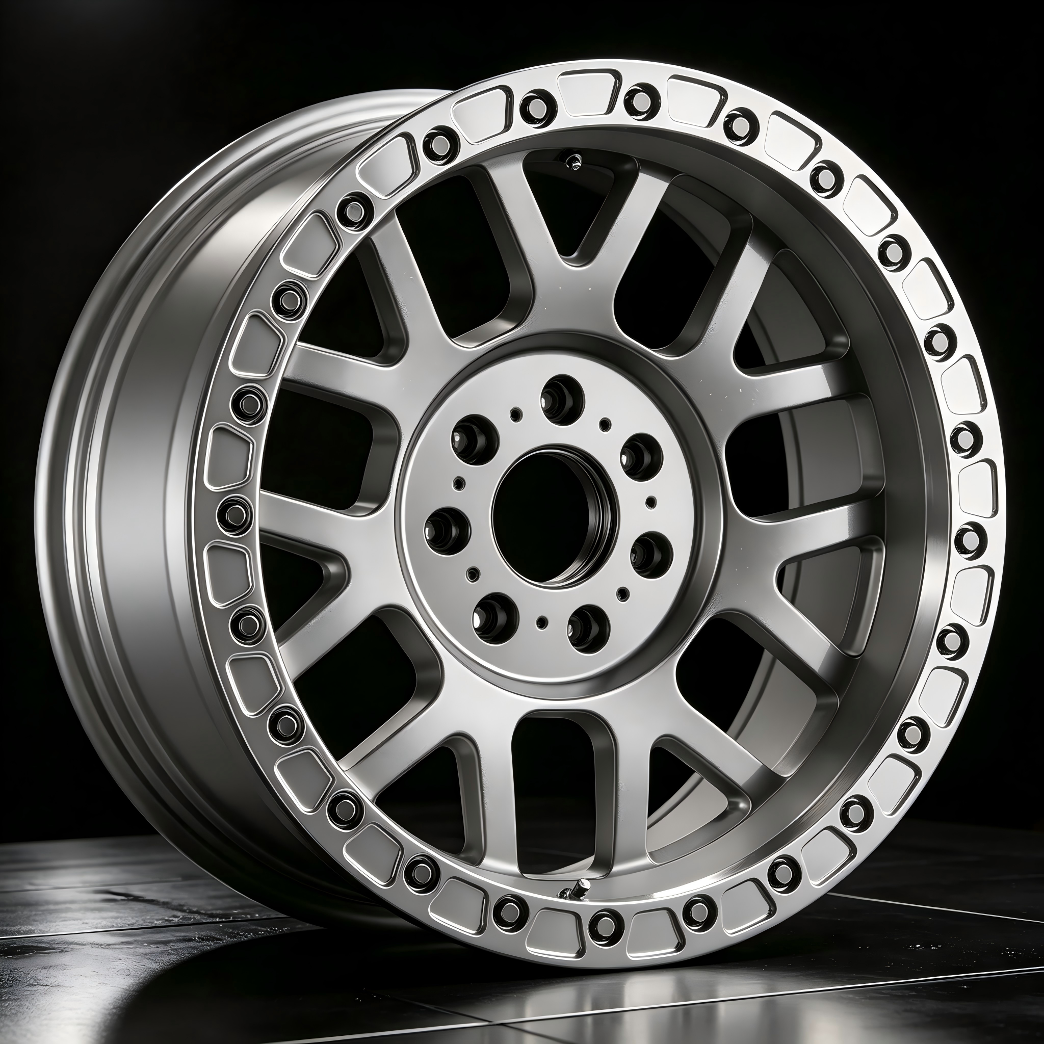 Beadlock Forged Off Road Rims 17x9 6x135 5x127 for Ford F150 Jeep Gladiator - 图片 3