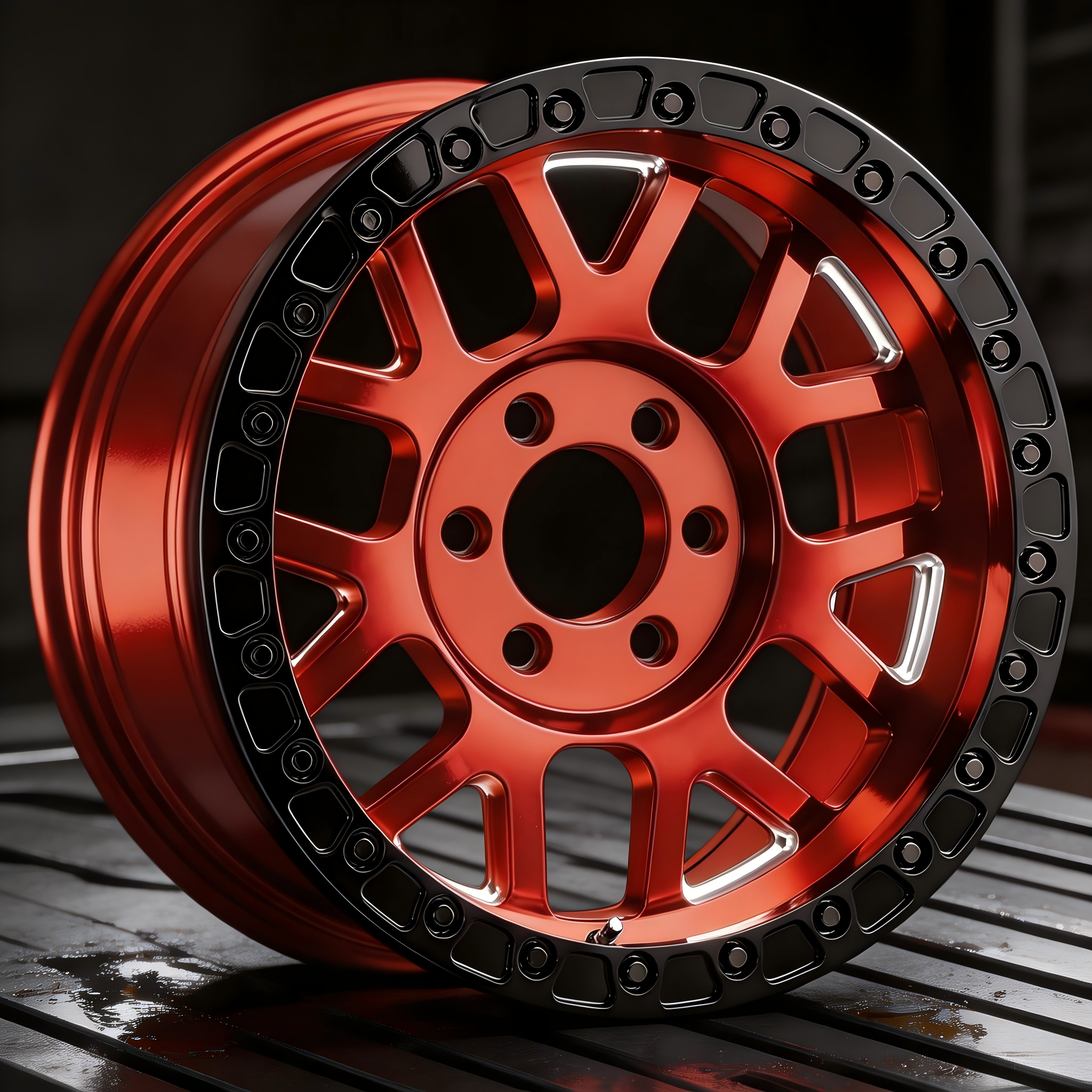 6 Lug Off Road Beadlock Forged Wheels 17x8.5 6x139.7 for Isuzu D-Max Hilux Tacoma TRD - 图片 3