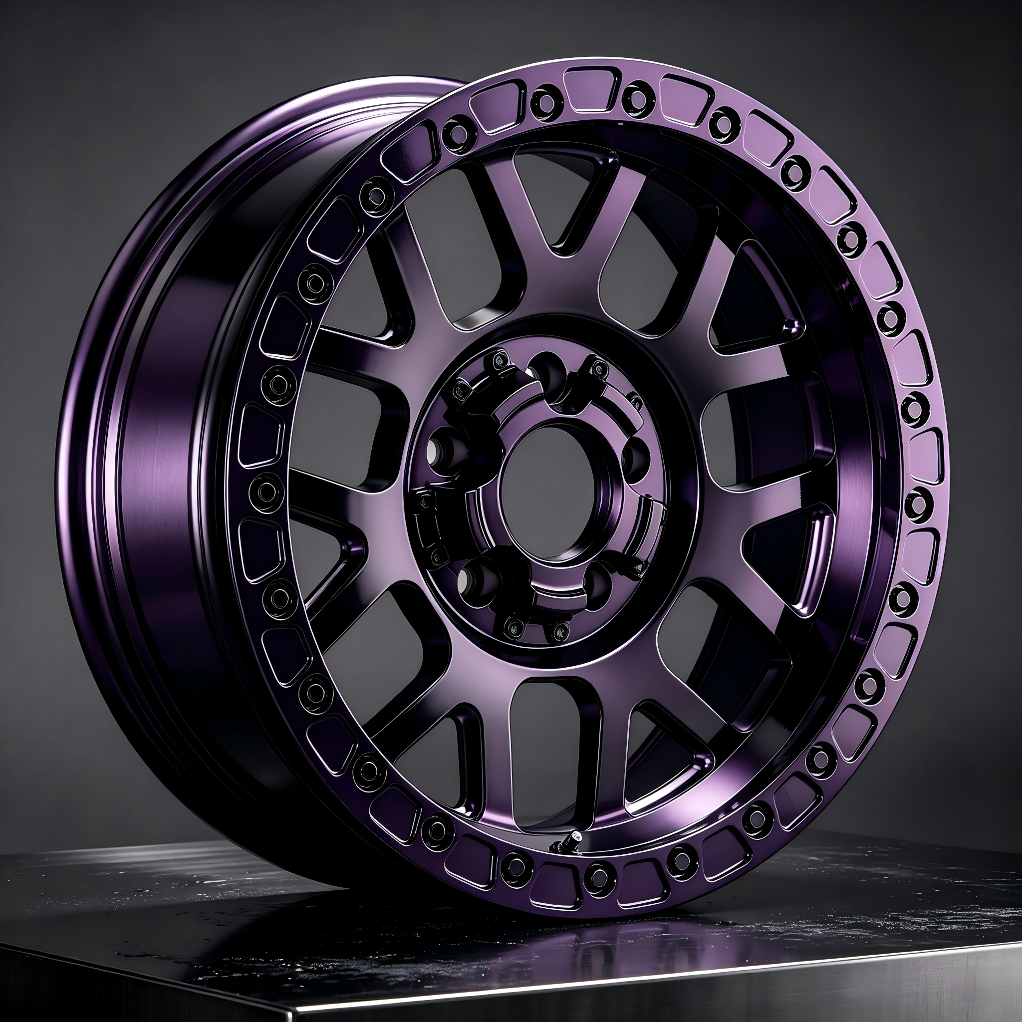 Mesh Beadlock Forged Wheels 17 18 20 Inch 6x135 6x139.7 for Ford Bronco F150 - 图片 3